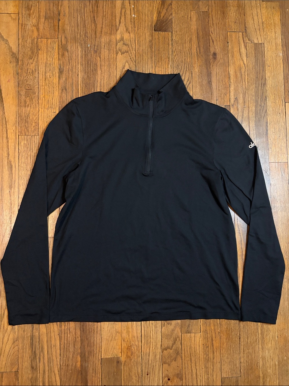 ALO Mens Black Conquer 1/4 Zip Reform Long Sleeve